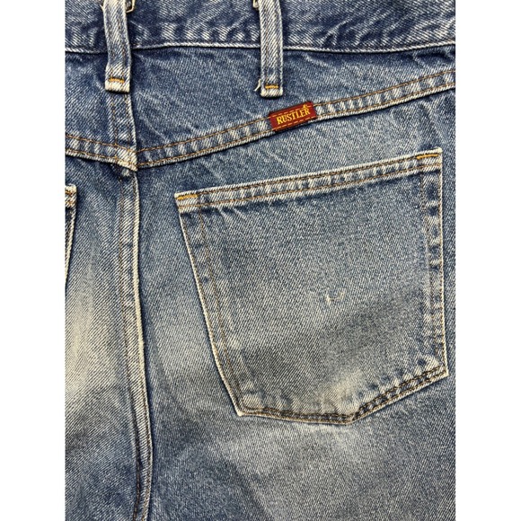 Rustler Jeans Mens 32x30 Blue Regular Fits 32x26 Straight Denim Workwear 87619PW - Picture 12 of 16